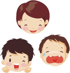 ３人の子供イラスト