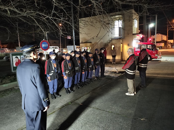 筑後市消防団年末夜警の写真