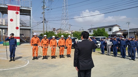 筑後市消防本部 訓練見学1の写真