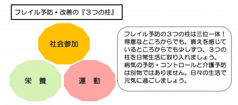 フレイル予防の３本柱