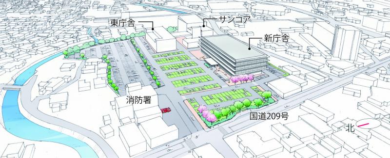 新庁舎のイメージ図