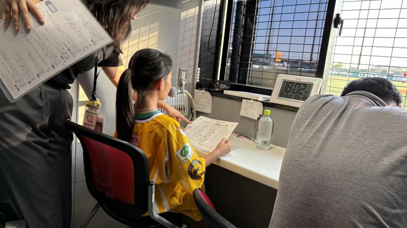 アナウンスの様子