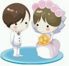 新婚カップルのイラスト