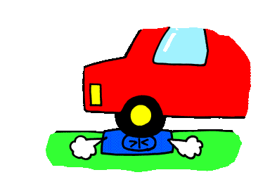 車の下敷きになっているメーターボックスのイラスト 車の下敷きになっているメーターボックスのイラスト