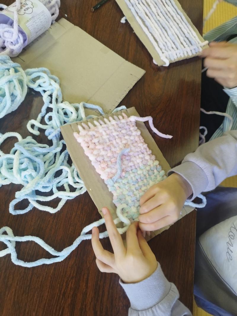 段ボール織の様子