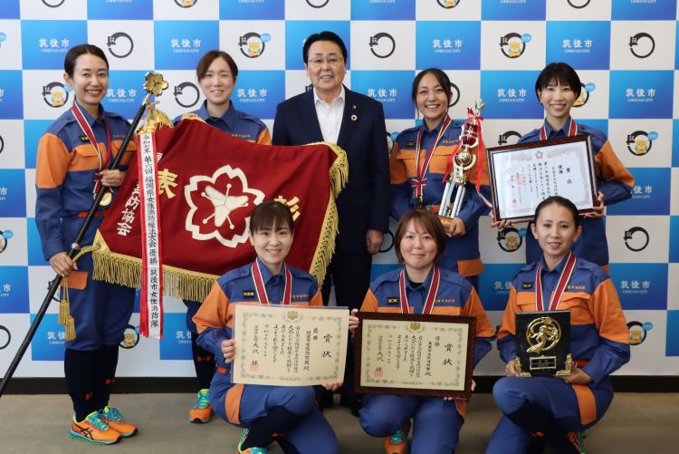 女性消防団表敬訪問 女性消防団表敬訪問