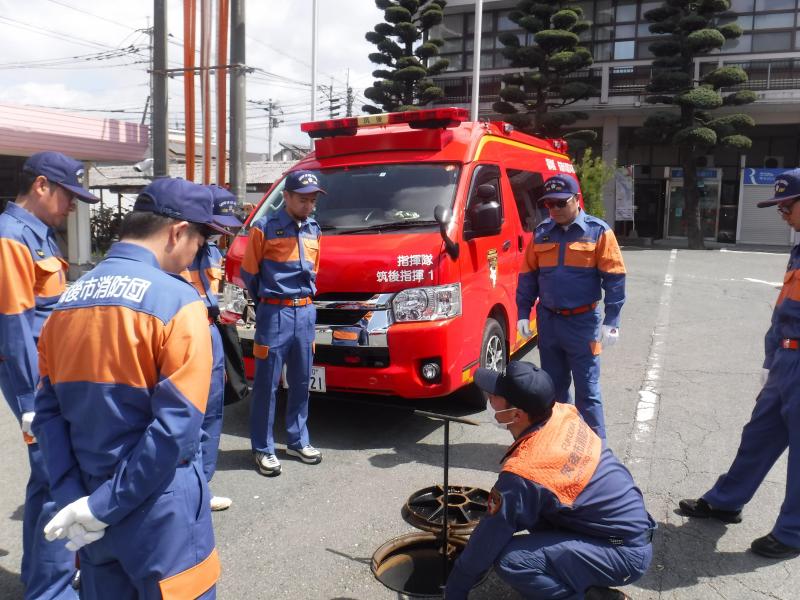 安全・確実な消火栓からの取水のための消火栓取扱訓練
