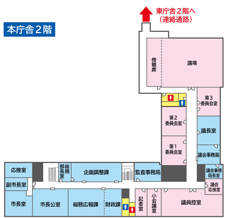 本庁舎２階フロアマップ